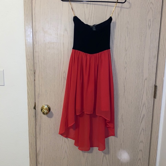 High low strapless dress - Picture 1 of 3
